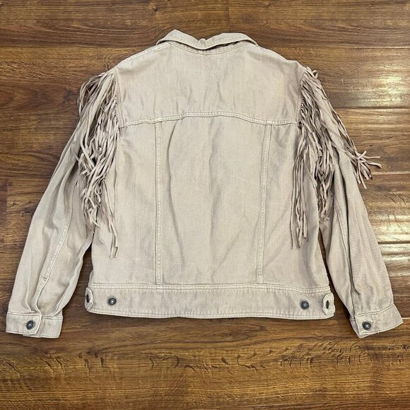 Free People We the Free fringe denim jacket - Picture 3 of 5